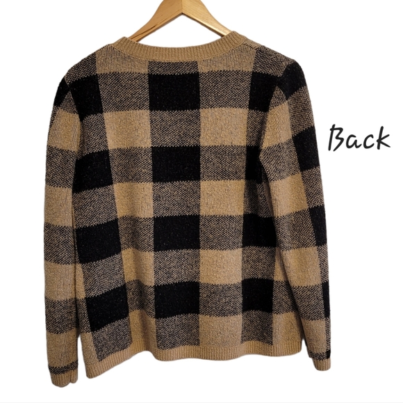 BELLDINI Plaid Knit Sweater (Large) - Picture 2 of 4